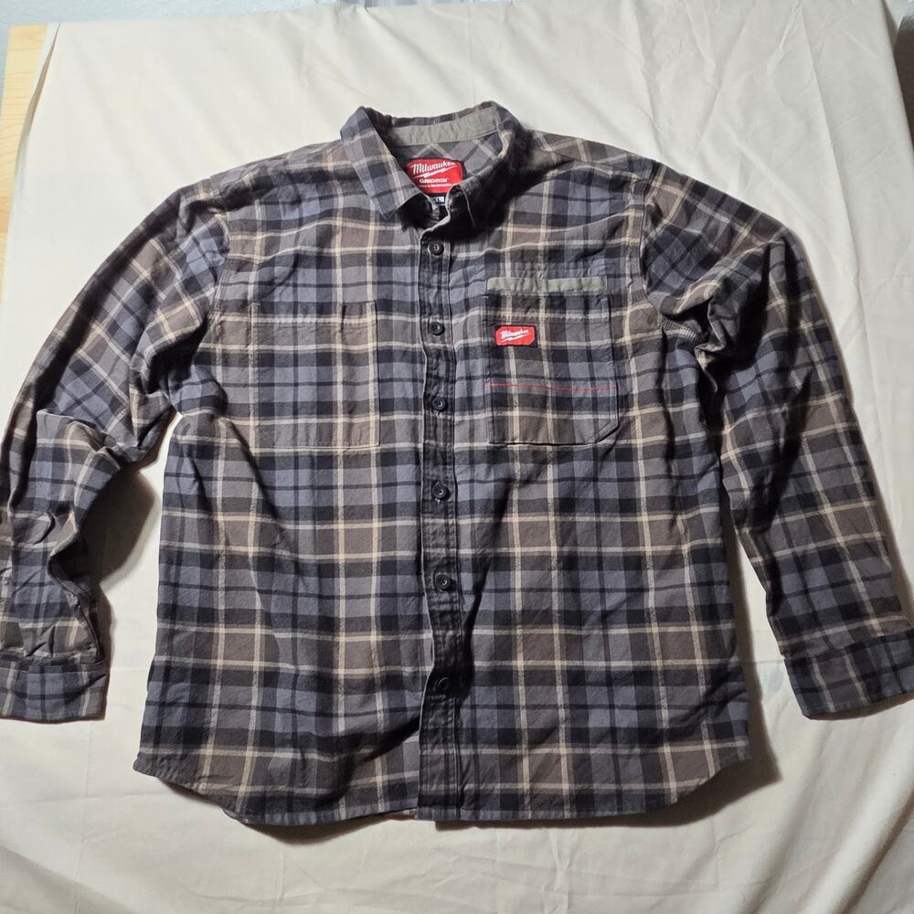 Milwaukee Tool Gridiron Flannel, thick premium Heavyweight Work Shirt